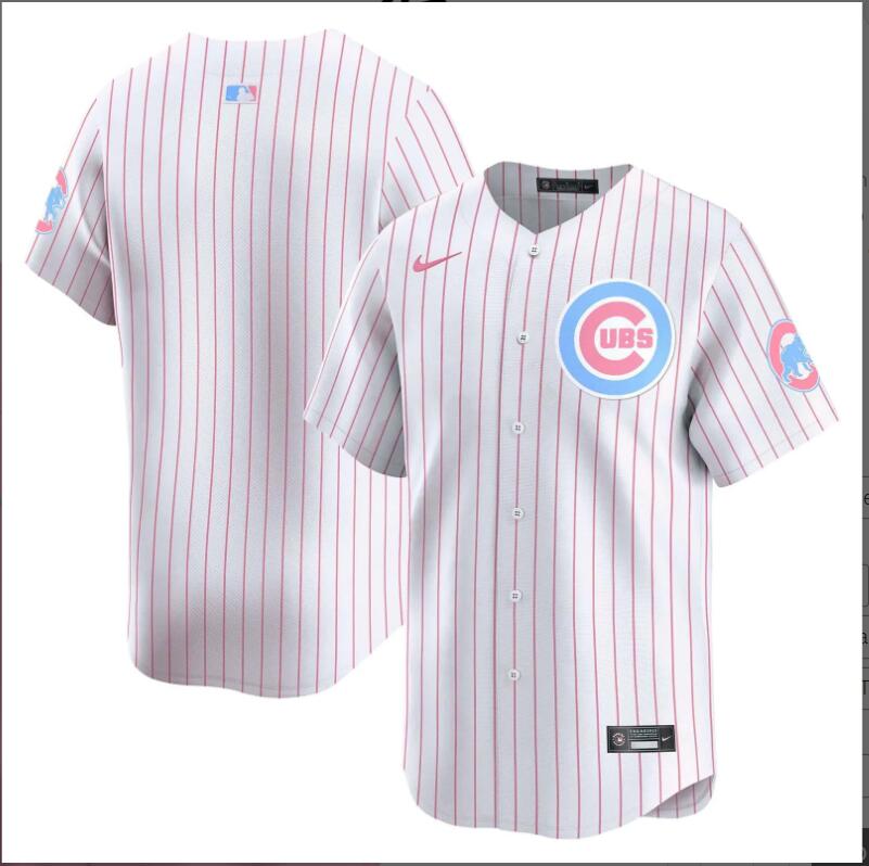 Men Chicago Cubs blank with red strips 2024 Nike MLB jersey